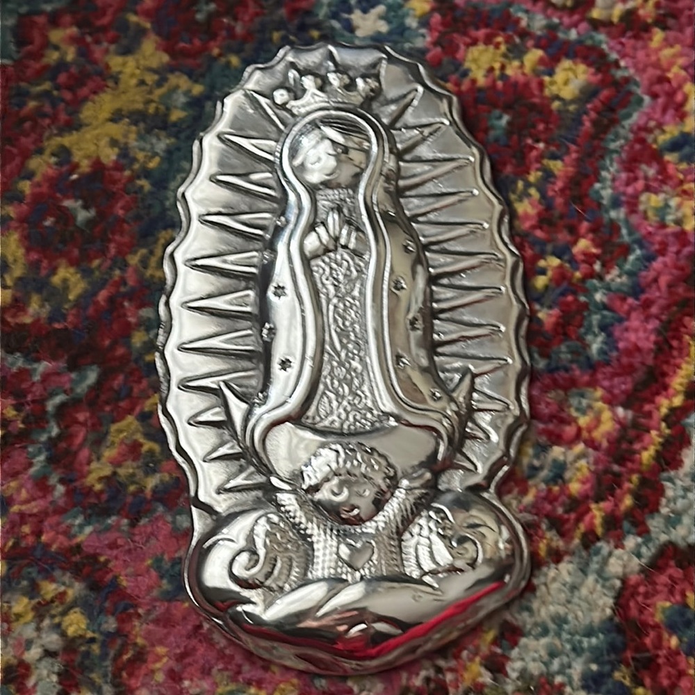 Our Lady of Guadalupe Pewter Wall Art. Made in Mexico ✨